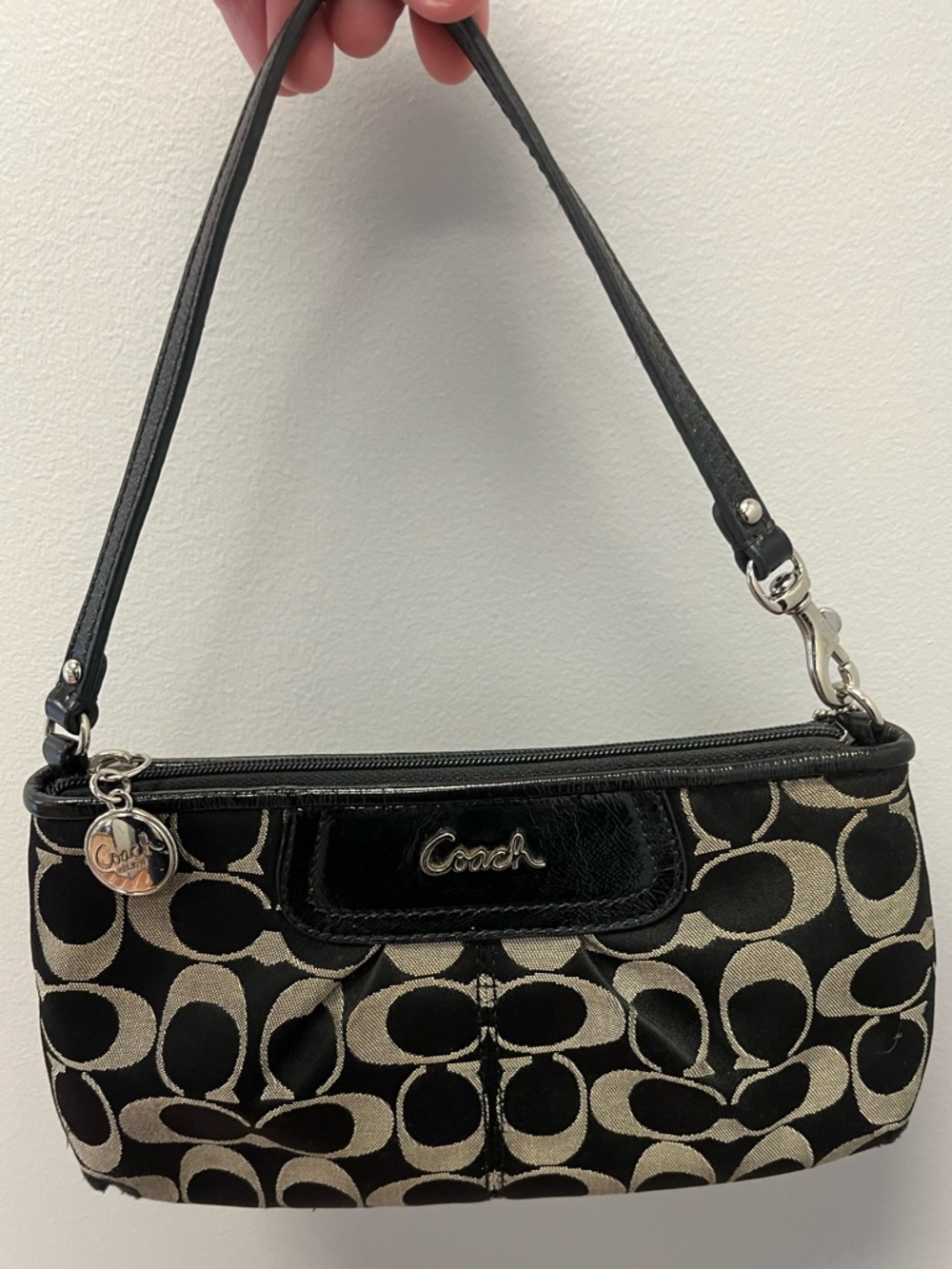 Coach Signature C Black Mini Shoulder Bag – Y2K Style